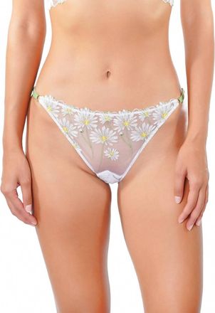 Huit Danse De Fleurs Bikini Bottom - Plus In Blanc