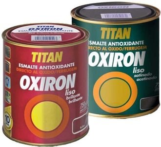 Titan Esmalte Antioxidante Oxiron Liso Brillo 4 L Gris Perla