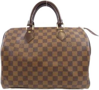 Louis Vuitton Vintage, unisex, Bruin, ONE Size, Tweedehands Canvas Louis Vuitton tassen
