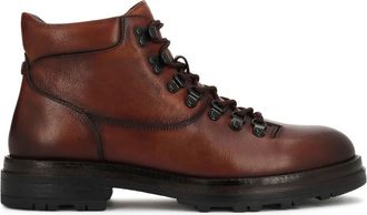 Kazar Enkellaarsjes met veters - Heren - Veterlaarzen - Bruin - 46 EU - Leer - Schoenen