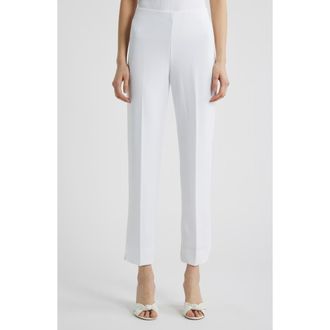 Anne Klein Hollywood Waist Ankle Pull-On Pants in Crisp White at Nordstrom, Size X-Large