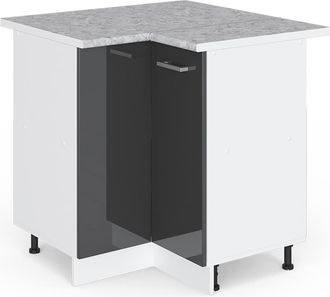 Vicco Armario De Esquina R-line, Antracita Alto Brillo, 75.6 Cm, Et M&aacute;rmol