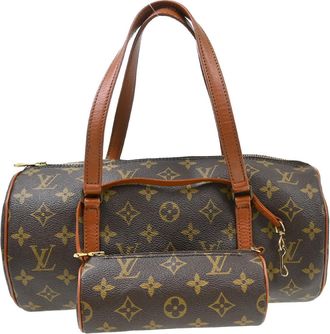 Louis Vuitton Papillon Handbag Monogram Canvas Brown Canvas Handbag (Pre-Owned)