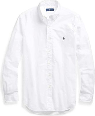 Polo Ralph Lauren Overhemden, Heren, Wit, M, Katoen, Oxford Shirt