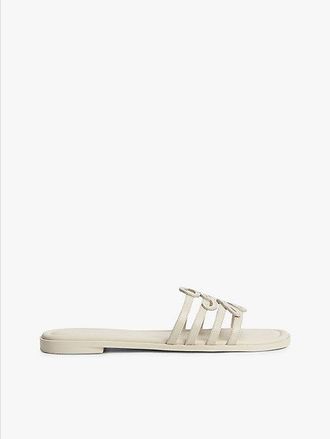 Tommy Hilfiger Logo Strap Leather Mules