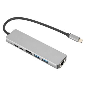 OEM Mejora La Conectividad De Tus Dispositivos Con Nuestro Adaptador Multipuerto 5 En 1. Su Carcasa De Aleaci&oacute;n De Aluminio Ofrece Robustez Y Admite Panta
