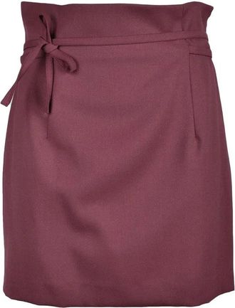 Erika Cavallini Semi Couture Red High-Waist Polyester Mini Skirt