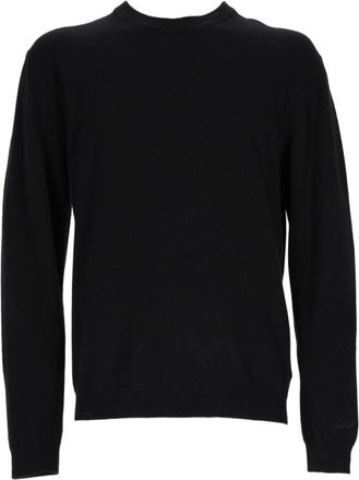 Woolrich Classic Black Sweater Crafted from 100% Virgin Wool