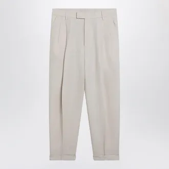Dolce & Gabbana Beige linen canvas trousers