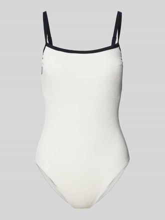 Jake*s Casual Badeanzug mit Karree-Ausschnitt in Offwhite, Gr&ouml;&szlig;e M