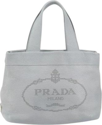 Prada Pre-owned Vintage Handtas - Dames - Vintage Handtas - Grijs - ONE Size - Leer - Vintage