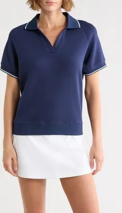 Yogalicious Luvie Pique Polo in Naval Blue at Nordstrom Rack, Size X-Small