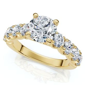 Pompeii3 Certified 3Ct Diamond Engagement Ring 14k Gold Lab Grown