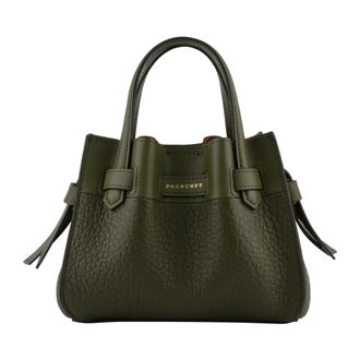 Pourchet Tassen, Dames, Groen, ONE Size, Leer, Micro Handbag