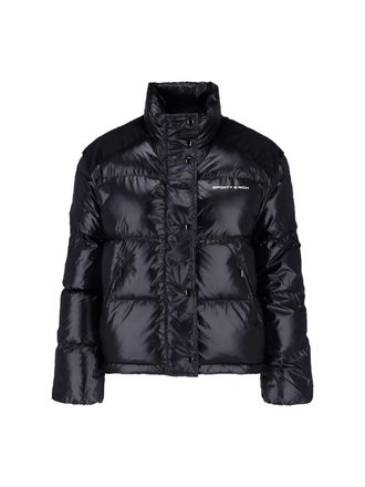Sporty & Rich Black Bold Mountain Quilted Down Jacket