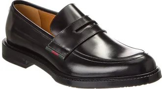 Gucci Web Leather Loafer
