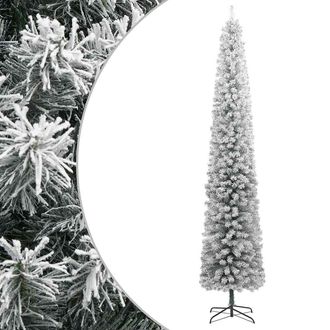 vidaXL Rbol Navidad Estrecho Con Soporte Y Nieve Artificial Pvc 300cm Vidaxl
