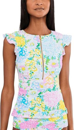 Lilly Pulitzer Jossette Tankini Womens Swimwear Lilly Garden : 12, Nylon/Spandex