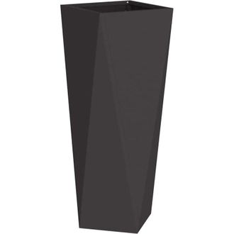 vidaXL Planter Black 30 x 30 x 75 cm Steel vidaXL