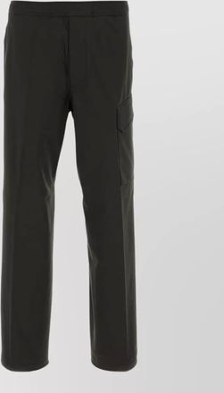 Stone Island stretch nylon trousers straight leg pockets