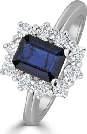 The Diamond Store Sapphire 1.15ct And Diamond 0.50ct 18K White Gold Ring