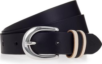 Tamaris Lederg&uuml;rtel TAMARIS, Damen, Gr. 11,5, schwarz, Rindsleder, G&uuml;rtel Lederg&uuml;rtel, mit Dreifach-Schlaufe verziert