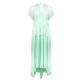 Diesel Maxi Dresses, female, Green, Size: S Elegant Flowing Long Dress