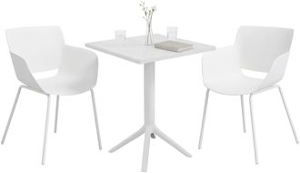 Clp Conjunto De Muebles De Jardin Norva Con 2 Sillas Blanco