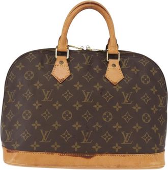 Louis Vuitton Alma Handbag Monogram Canvas Brown Canvas Handbag (Pre-Owned)