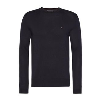 Tommy Hilfiger Heren trui met ronde hals in katoen (Woestijnlucht)
