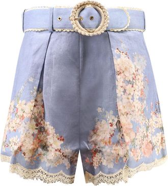 Zimmermann Cascadian Tuck Ramie Shorts