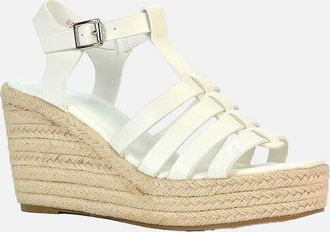 XY London Womens XY London Womens/Ladies Remi Platform Wedge Sandals - White - Size: 6