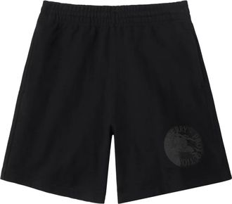 Burberry Equestrian Knight-print shorts - men - Cotton/Cotton - S - Black