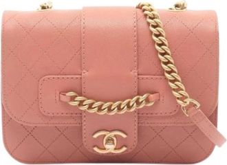Chanel Pre-owned Matelasse Schoudertas - Dames - Vintage Schoudertas - Roze - ONE Size - Leer - Vintage