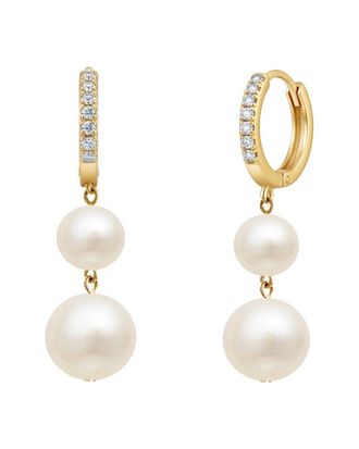 Liv Oliver 18K Plated 10Mm - 12Mmmm Pearl Earrings