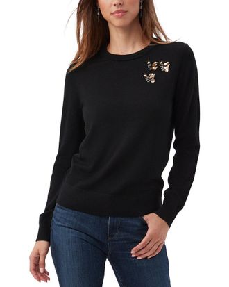 Trina Turk Queen B Wool Crewneck Sweater