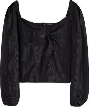 8 by YOOX FRONT BOW PUFF-SLEEVE BLOUSE