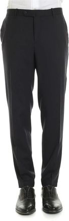 Incotex Wollen Flanellen Broek - Heren - Nette broeken - Blauw - L - Wol - Broeken