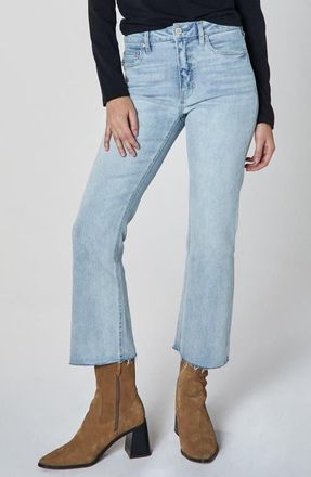 Unpublished Marlow Raw Hem Mid Rise Crop Flare Jeans in Light Blue at Nordstrom, Size 25