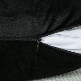 OEM 2 Fundas De Almohada/coj&iacute;n - Aptas Para Dormitorios, Salas De Estar Y Oficinas - 45x45 Cm - Con Cremallera - Negras - Felpa