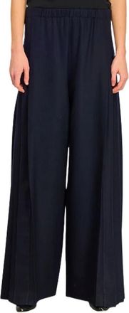 Semicouture Ceara Broek - Dames - Wijde Broeken - Blauw - M - Wol - Broeken