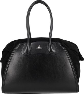 Vivienne Westwood Neutrals Shirley Holdall Structured Suede Handbag