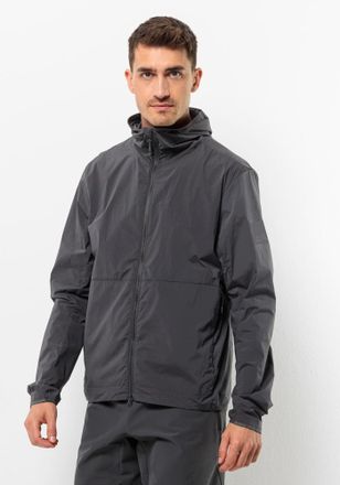 Jack Wolfskin Fahrradjacke JACK WOLFSKIN BIKE COMMUTE WIND JKT M, Herren, Gr. XL (54/56), grau (phantom), OBERSTOFF: 86% POLYAMID, 14% ELASTHAN; Futter: 100% POLYES