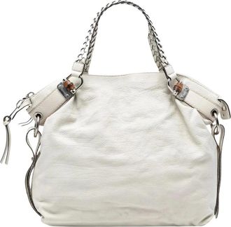 Gucci Pre-owned Handbags, female, White, Size: ONE SIZE Pre-owned Leather Hobo Bag