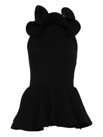 Giambattista Valli peplum top - women - Fabric - 42 - Black