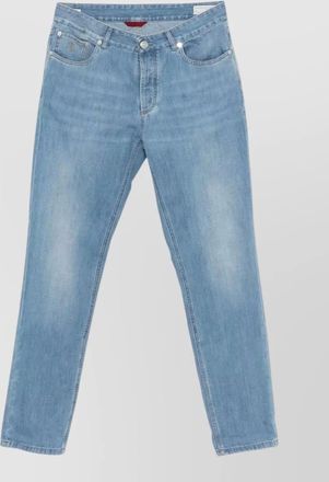 Brunello Cucinelli denim trousers faded effect five pockets