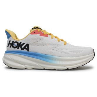 Hoka One One Hoka Clifton 9 Textile Womens Running Trainers - Blanc De Blanc Swim Day - Size:UK 6.5
