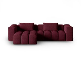 CXL by Christian Lacroix Sof&aacute; esquinero modular izquierdo 3 plazas tejido estructural granate