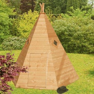 Shires Wigwam Playhouse Kids Wendy House in Brown