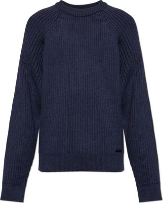 Dsquared2 Wollen Trui - Heren - Ronde hals truien - Blauw - 2XL - Wol - Truien & Vesten